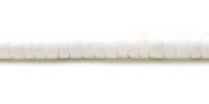 Picture of White Clam Heishi Bead 4-5mm 24" Strand