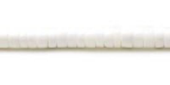 Picture of White Clam Heishi Bead 4-5mm 24" Strand