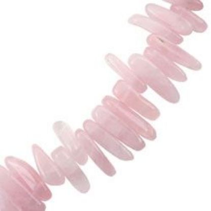 Picture of Rose Quartz Long Chip Beads 16" Strand