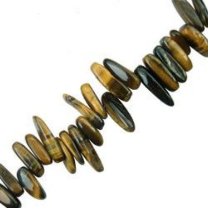 Picture of Tiger Eye Long Chip Beads 16" Strand