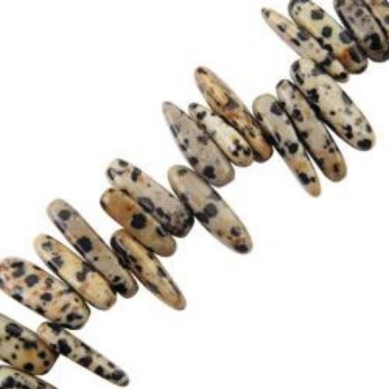 Picture of Dalmatian Jasper Long Chip Beads 16" Strand