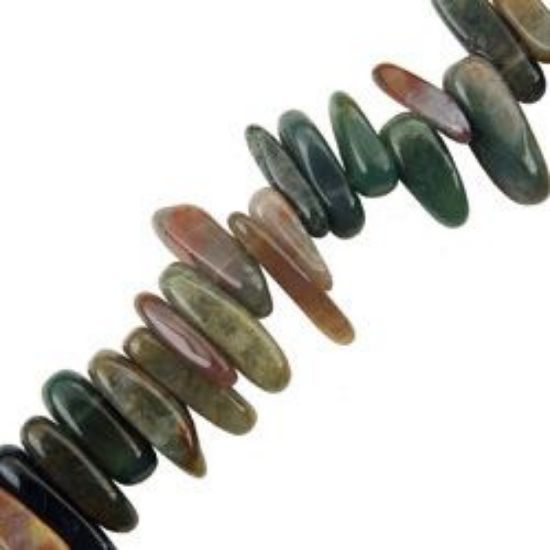 Picture of Indian Jasper Long Chip Beads 16" Strand