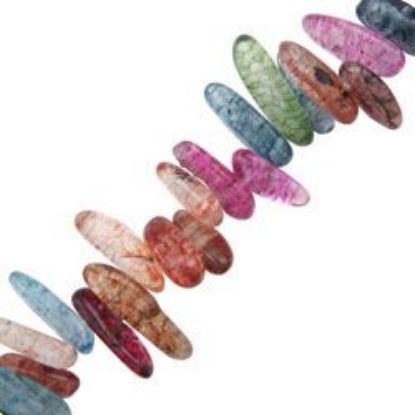 Picture of Colored Crystal Long Chip Beads 16" Strand