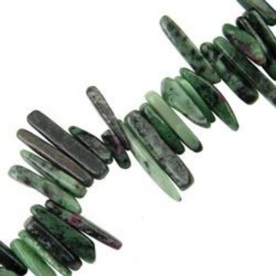 Picture of Ruby Zoisite Long Chip Beads 16" Strand