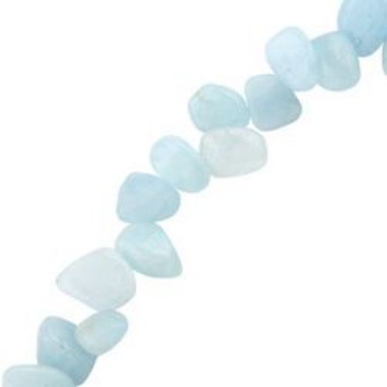 Picture of Aquamarine Drop Chip Beads 16" Strand
