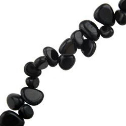 Picture of Black Stone Drop Chip Beads 16" Strand