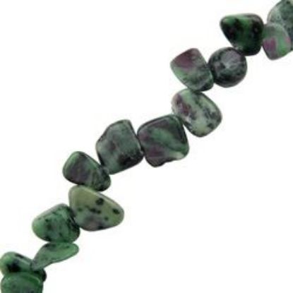 Picture of Ruby Zoisite Drop Chip Beads 16" Strand