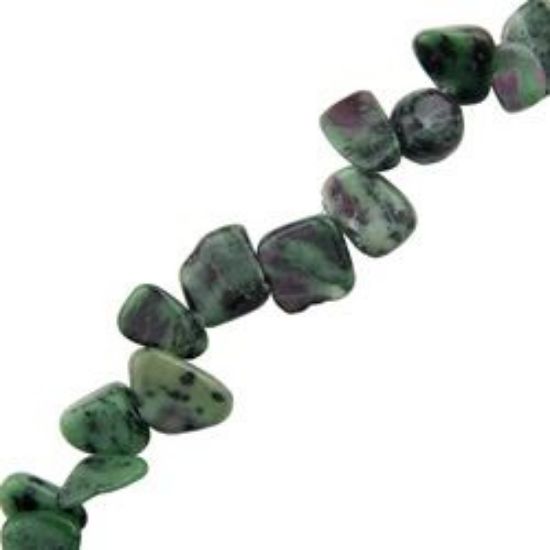 Picture of Ruby Zoisite Drop Chip Beads 16" Strand