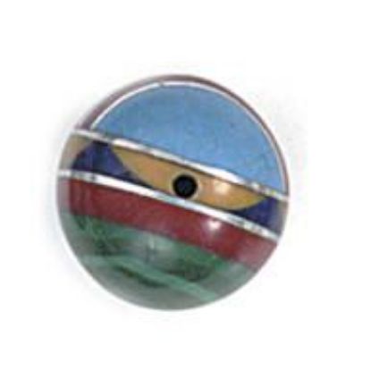 Picture of Fetish Inlay, Imitation Block with Metal Round Bead, 10mm