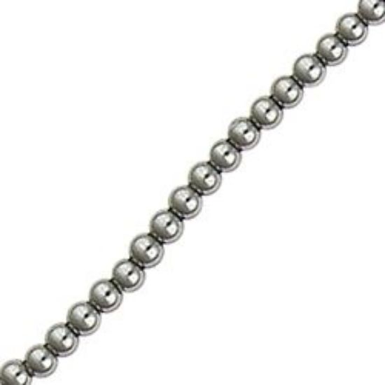 Picture of Hematine Round Bead 2mm, 16" Strand
