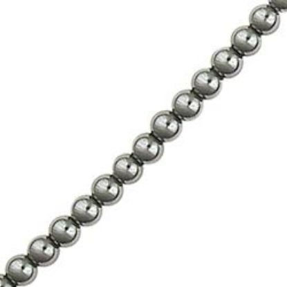 Picture of Hematine Round Bead 3mm, 16" Strand