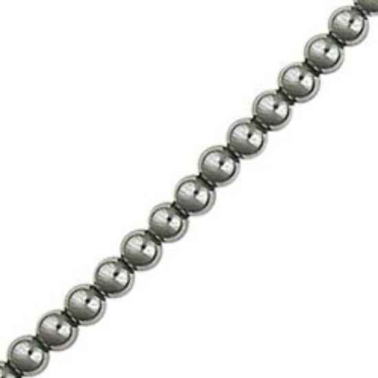 Picture of Hematine Round Bead 3mm, 16" Strand