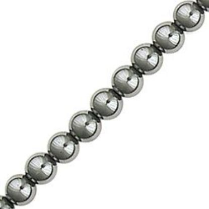 Picture of  Hematine Round Bead 4mm, 16" Strand