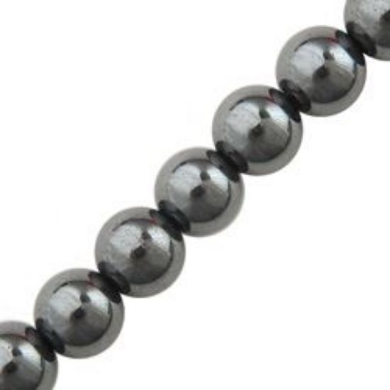 Picture of Hematine Round Beads 5mm, 16" Strand