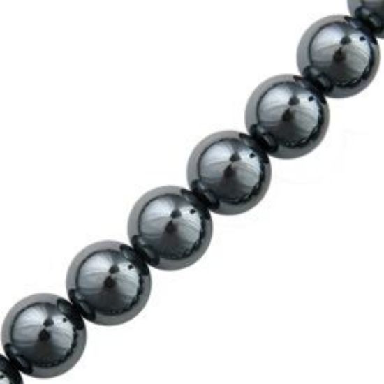 Picture of Hematine Round Beads 10mm, 16" Strand