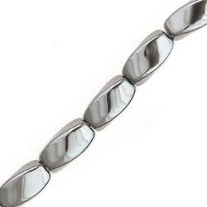 Picture of Hematine Twist Bead 8x16mm, 16" Strand