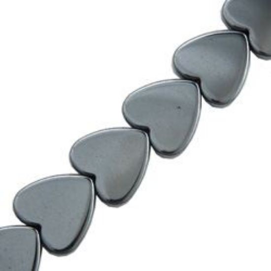 Picture of Hematine Flat Heart 10mm, 16" Strand