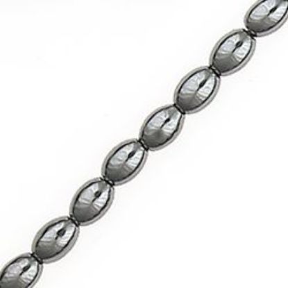 Picture of Hematine Rice Bead 3x5mm, 16" Strand