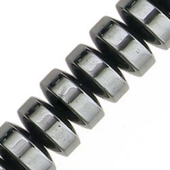 Picture of Hematine Rondelle Bead 8mm, 16" Strand