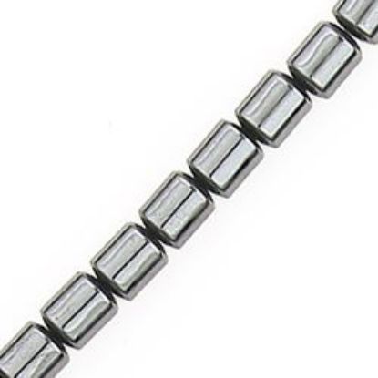 Picture of Hematine Drum Bead 4mm, 16" Strand