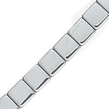Picture of Hematine Cube Bead 4mm 16" Strand