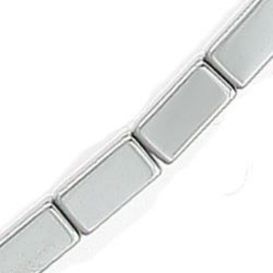 Picture of Hematine Rectangle Bead 4x8mm 16" Strand