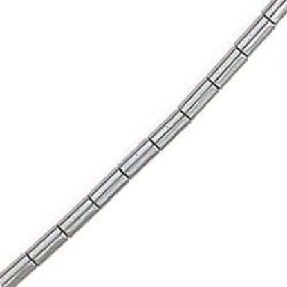 Picture of Hematine Heishi Tube Bead 2x4mm 16" Strand