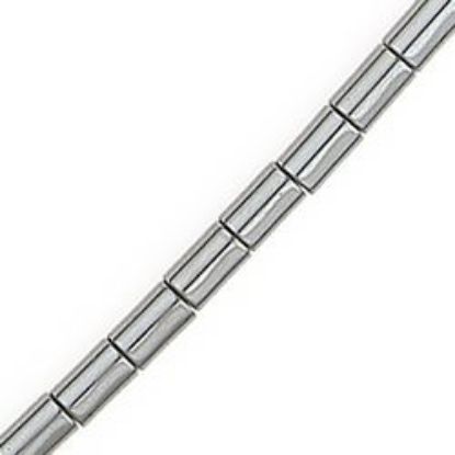Picture of Hematine Heishi Tube Bead 3x5mm 16" Strand