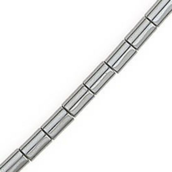 Picture of Hematine Heishi Tube Bead 3x5mm 16" Strand
