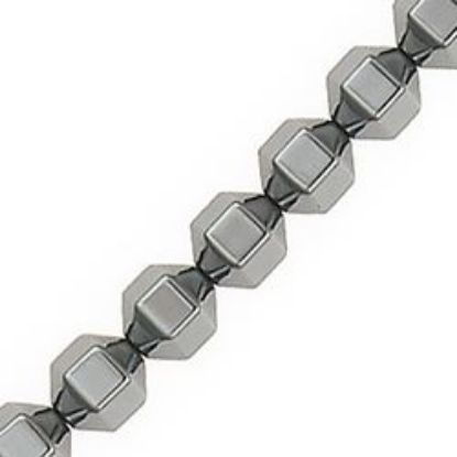Picture of Hematine 18 Sided Faceted Bead 6mm 16" Strand