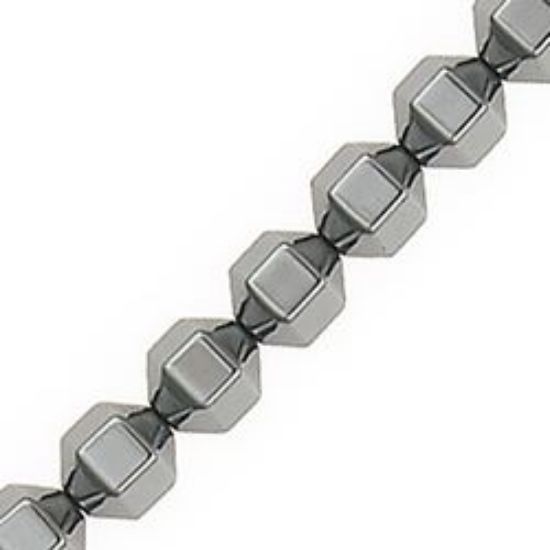 Picture of Hematine 18 Sided Faceted Bead 6mm 16" Strand
