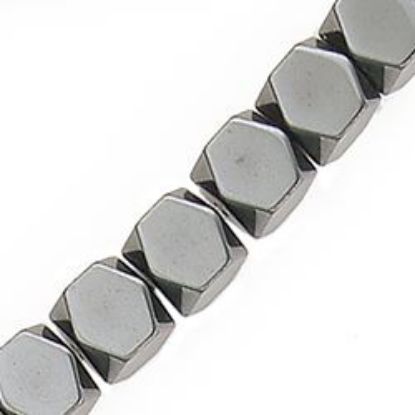 Picture of Hematine 8 Sided Faceted Bead 6mm 16" Strand