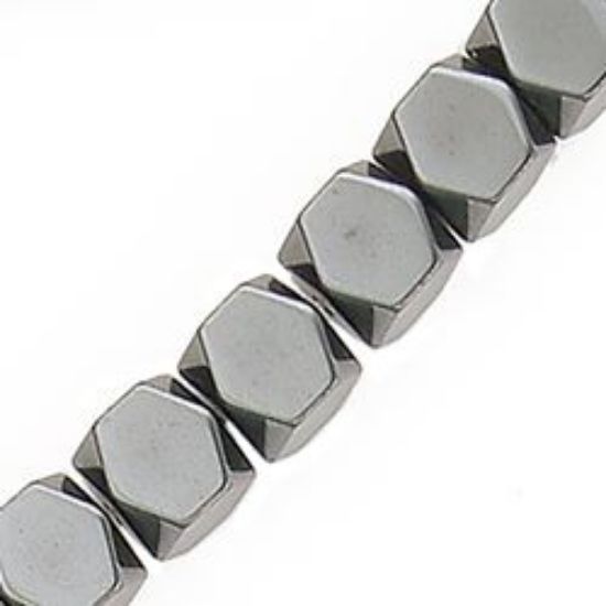 Picture of Hematine 8 Sided Faceted Bead 6mm 16" Strand