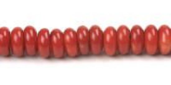 Picture of Bamboo Coral Rondelle Beads 8mm 16" Strand