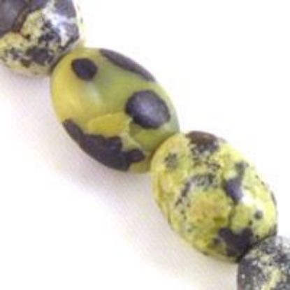 Picture of Yellow Turquoise Melon Bead, 10x14mm, 8" Strand