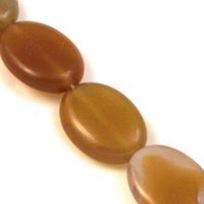 Picture of Oval Carnelian Bead 13x18mm 8" Strand