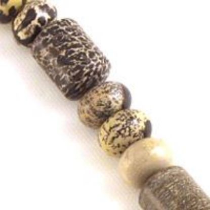 Picture of Barrel Paint Brush Jasper Bead 8mm 8" Strand