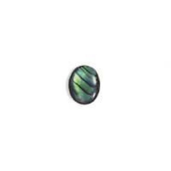 Picture of Oval Green Paua Shell Cabochon 8x10mm