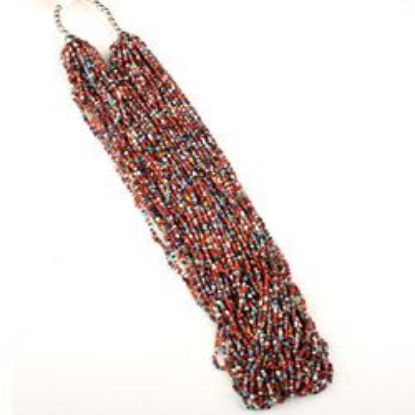 Picture of Multi-Strand Multi Color Seed Bead Necklace