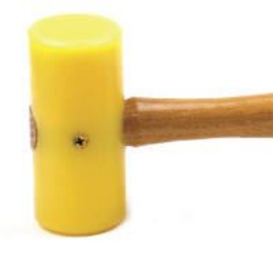 Picture of Yellow Plastic Mallet, #3, 1-3/4" Face, 9 oz Head