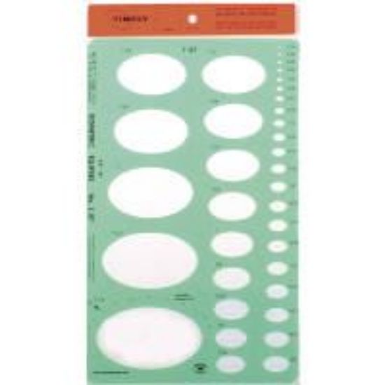 Picture of Isometric Ellipse Plastic T-97 Template, 6-1/4" x 9-7/8"