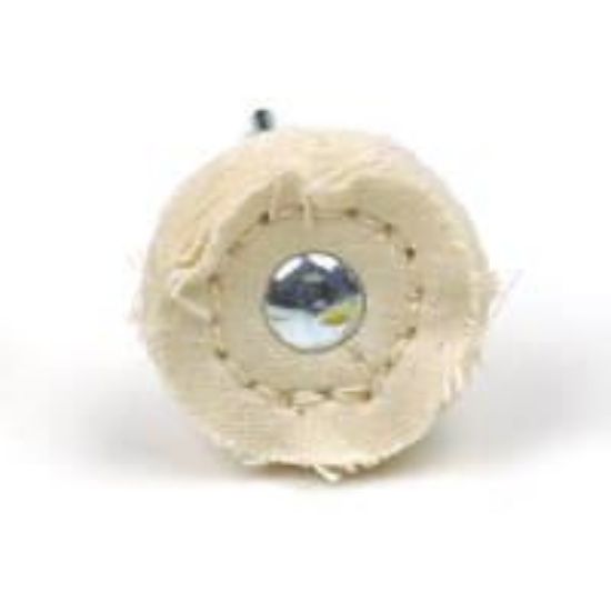 Picture of Muslin Buff Wheel 1", mounted on a 3/32" Steel Shank
