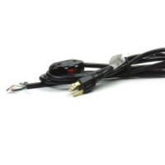 Picture of Power Cord, 18 AWG, Number of Conductors 3, PVC, Black, 10.0, 8 Ft. Cord Length