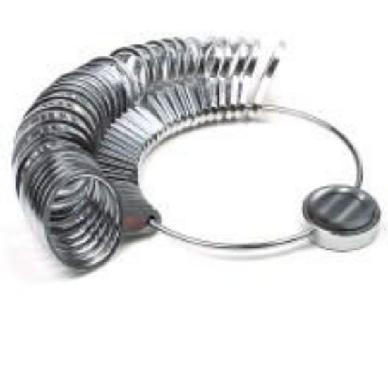 Picture of Flat Metal Finger Ring Gauges 1-15 Ring Size