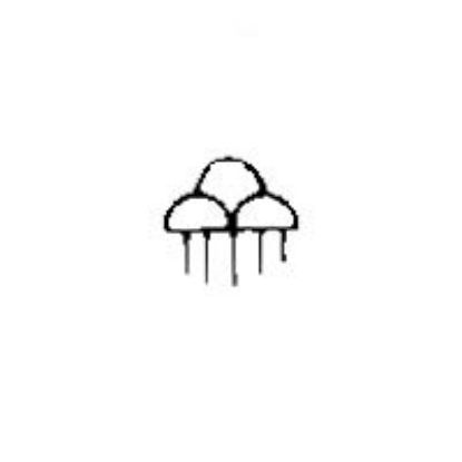 Picture of Steel Stamp, #7 Raincloud, 1/4"