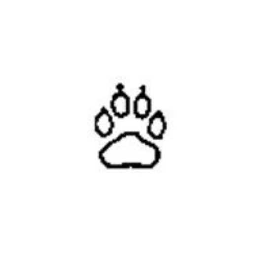 Picture of 1/4" Stamp #M54 Paw Print
