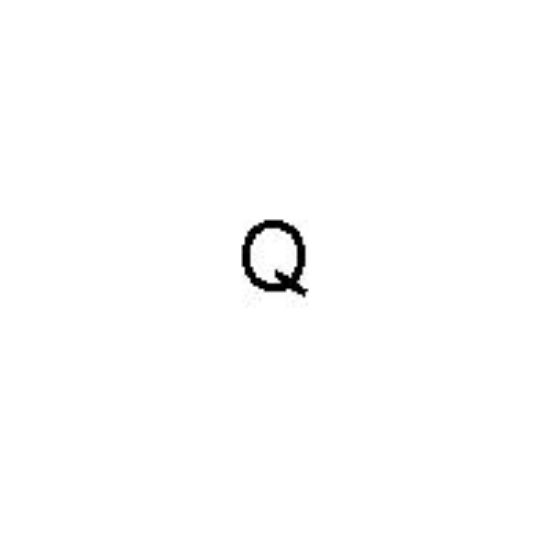 Picture of Block Letter "Q" Stamp 1/16 Inch