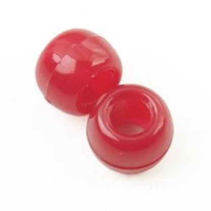 Picture of Plastic Burgundy Opaque Crow Beads 9x6mm<br />100 Beads