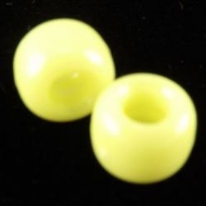 Picture of Plastic Yellow Opaque Crow Beads 9x6mm<br />100 Beads
