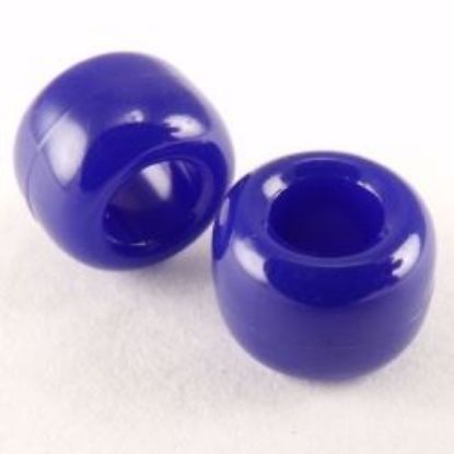 Picture of Plastic Royal Blue Opaque Crow Beads 9x6mm<br />100 Beads